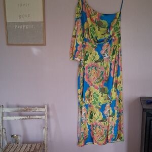 June Sweet Chartreuse Dream Dress, Size L, NWT – Missing Tie BeltNew with tags,